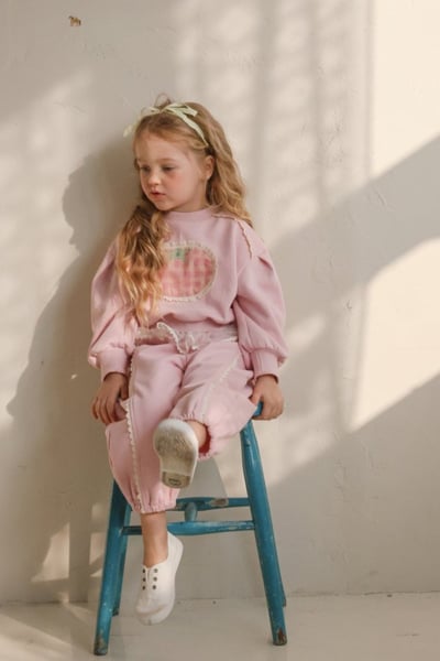 FLO13｜(75-140) 2色蕾絲滾邊休閒縮口褲3