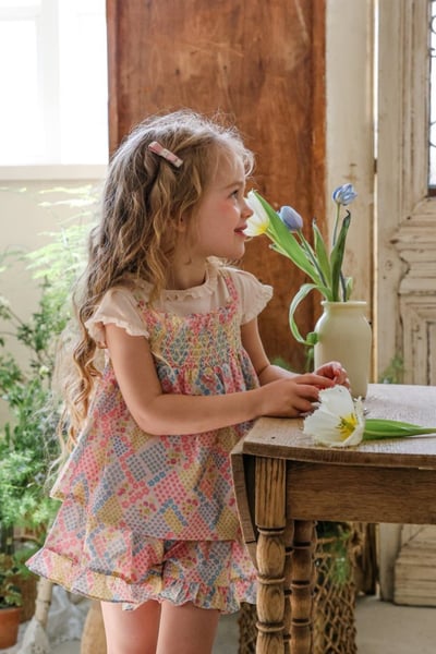 FLO22｜(75-140) 碎花細肩娃娃衣12