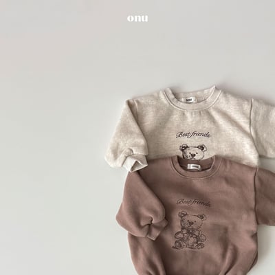 onu 03｜(6m-12m) 小熊印花包屁衣3