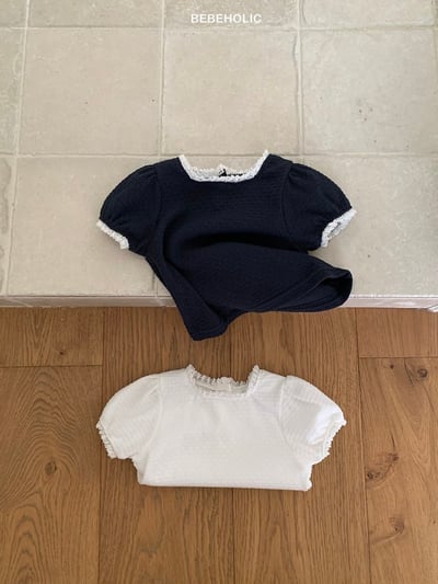 Bebe holic43｜(3m-18m) 蕾絲泡泡袖上衣5