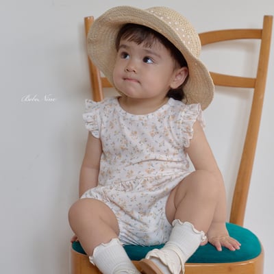 bebe nine04  (6m-24m) 2色碎花蛋糕裙包屁服11