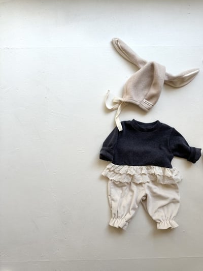 Bloom.b28｜(0m-24m/85cm-125cm) 刷絨縮口褲7