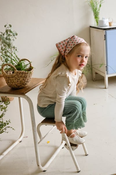 FLO27｜(75-140) 5色荷葉飛袖上衣12