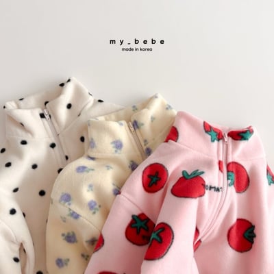 my_bebe08｜(-12m-7y) 印花刷毛拉鍊外套4
