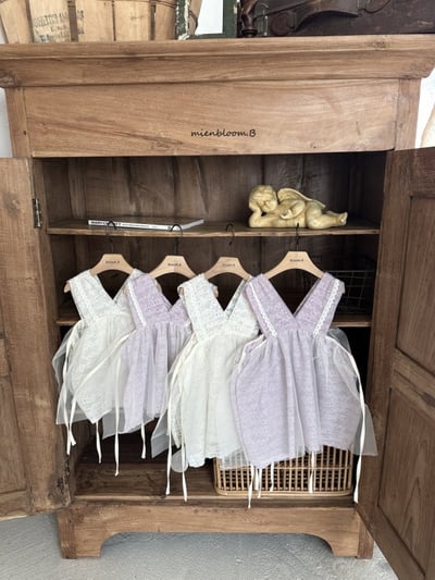 Bloom.b44｜(0m-24m/85cm-125cm) 蕾絲薄紗背心洋裝1