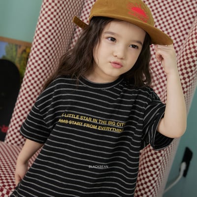 BEAN22｜(65-120cm) 條紋字母上衣6