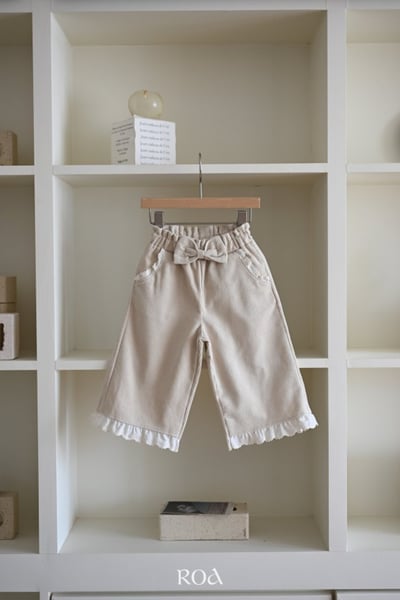 ROA27｜(80cm-120cm) 2色蝴蝶結直筒長褲3