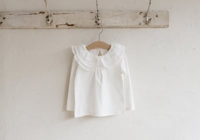 FLO42｜(75-140) 3色蕾絲翻領上衣23