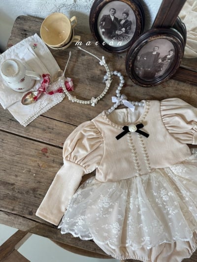 Marron 75｜(free) 珍珠緞帶髮箍6