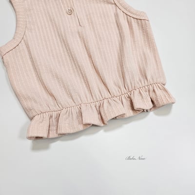 bebe nine21  (6m-24m) 3色荷葉束腰花套裝7