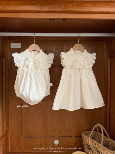 JE732｜(66-120cm) 刺繡緞帶包屁衣/洋裝12