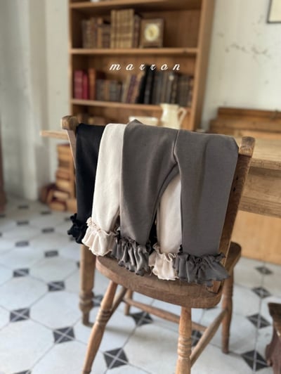 Marron 21｜(1y-6y) 荷葉邊緊身褲14