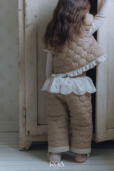 ROA08｜(80cm-120cm) 2色菱格蕾絲邊鋪棉褲4