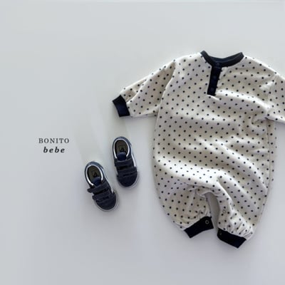 Bonito58｜(3m-18m) 撞色絲絨連身衣6
