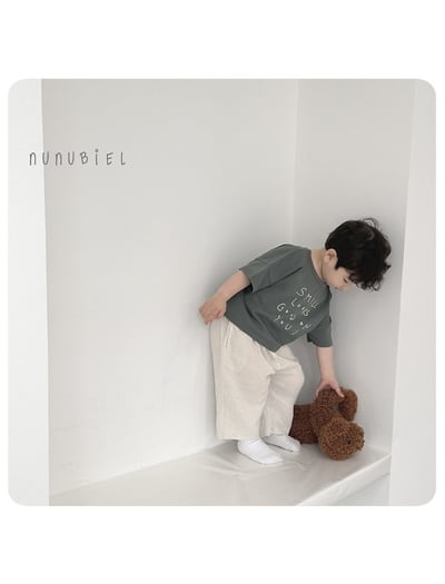 NUNU BIEL14｜(75-115cm) 素色棉寬褲6
