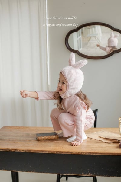 M-KIDS36｜(65-115cm) 2色磨毛荷葉捲邊套裝15