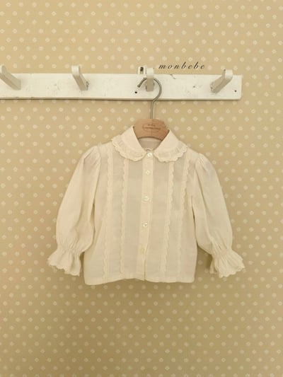 MONBEBE37｜(1y-8y-mom) 蕾絲荷葉襯衫12
