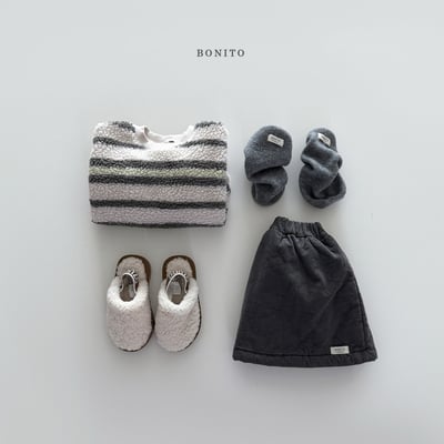 Bonito27｜(75cm-125cm) 條紋刷絨休閒上衣14