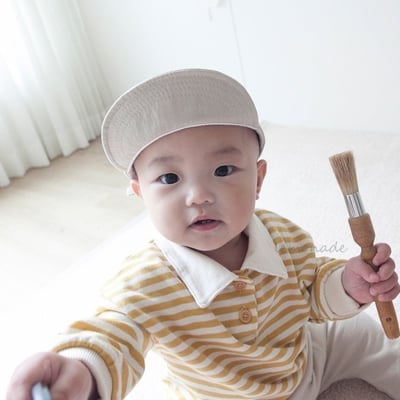 LEMONADE50｜(55cm-85cm) 2色有領條紋上衣14