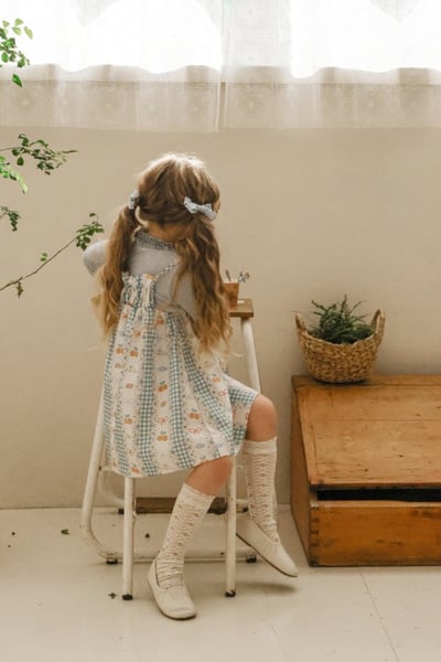 FLO10｜(75-140) 3色櫻桃碎花細肩洋裝5