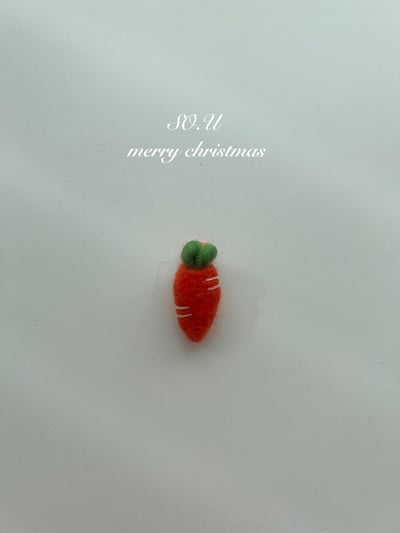 S0.U09｜(Free)  紅蘿蔔髮夾2入組5