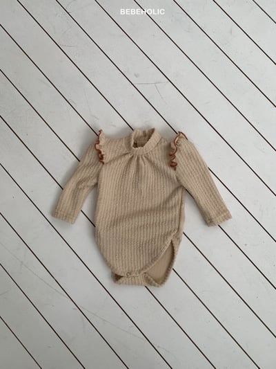 Bebe holic32｜(3m-18m) 滾邊細麻花包屁衣3