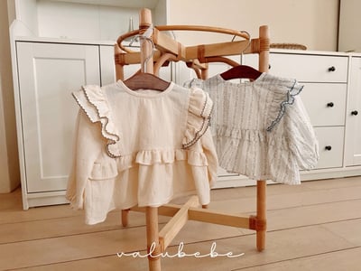 Valubebe48｜(65-90) 莓果摺邊飛袖襯衫18