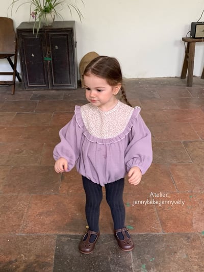 JE571｜(66-90cm) 暮丁香拼接荷葉邊包屁衣24