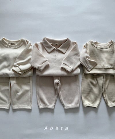 AOSTA40｜(6m-5y) 條紋縮口長褲8