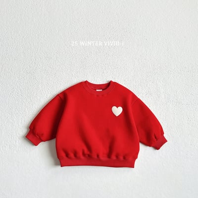 vivid68｜(78cm-125cm) 立體愛心印花休閒上衣8