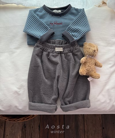 AOSTA51｜(6m-5y) 經典燈芯絨印花長褲13