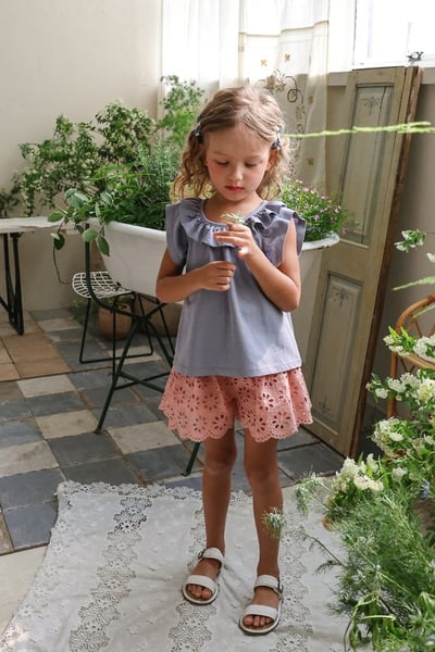 FLO34｜(75-140) 鏤空雕花短褲10