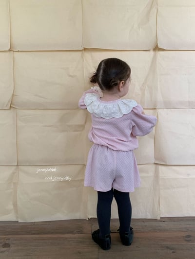 JE551｜(73-100cm) 蕾絲花邊領壓紋套裝23