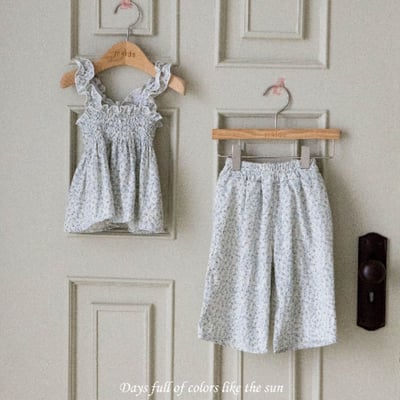 M-KIDS20｜(65-115cm) 荷葉抓皺滾邊套裝2