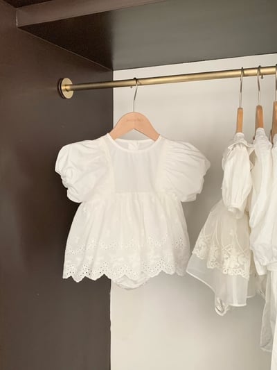 JE36｜(66-90cm) 泡泡袖花邊包屁衣25