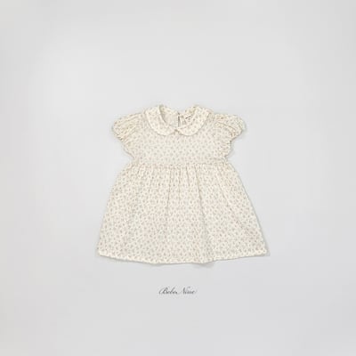 bebe nine46  (65cm-115cm) 2色圓翻領點點洋裝3