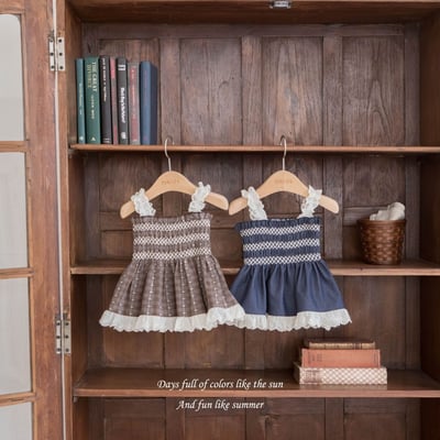 M-KIDS18｜(65-115cm) 蕾絲滾邊上衣1