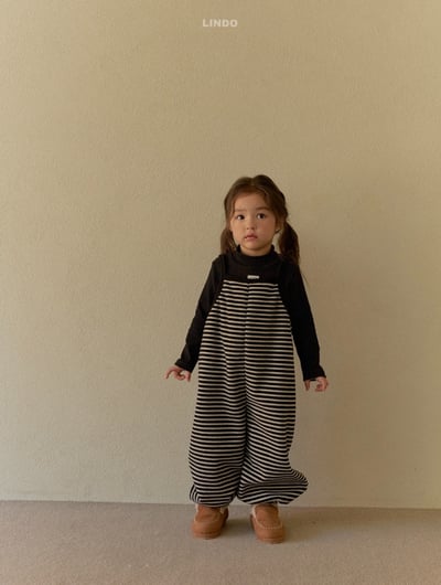 Lindo35｜(80cm-125cm) 磨毛肩帶連身褲19
