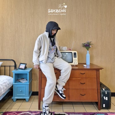 Soybean96｜(mom) 刷毛拉鍊外套4