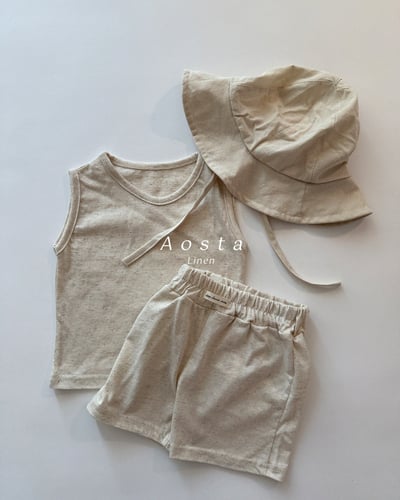 AOSTA23｜(6m-5y) 2款亞麻休閒短褲9