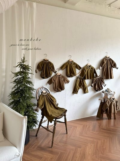 MONBEBE04｜(3m-24m) 冬季滾邊縮口包屁衣9