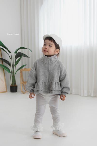 bebe nine30  (65-115) 3色立領蛋糕裙襬拉鍊外套14