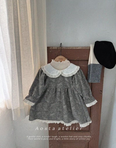 AOSTA50｜(6m-5y) 蕾絲花邊碎花洋裝20