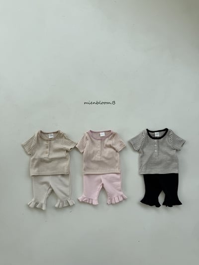 Bloom.b20｜(55cm-118cm) 條紋排扣上衣3