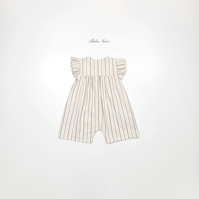 bebe nine32  (6m-24m) 2色簡約線條連身服6