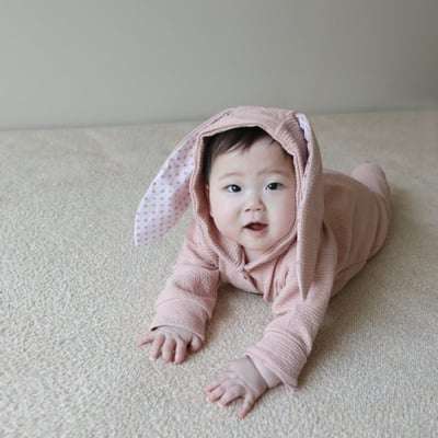 LEMONADE08｜(55cm-85cm) 3色小兔連帽連身衣10