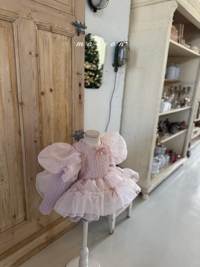 Marron 63｜(3m-18m) 公主蓬蓬袖袖洋裝包屁衣18