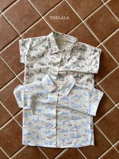 thelala57｜ (70-115) 鐵塔印花襯衫5