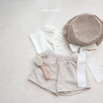 mimi market31 (75-90cm)  休閒格紋短褲10