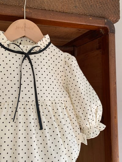 JE600｜(66cm-90cm) 波點緞帶包屁衣22